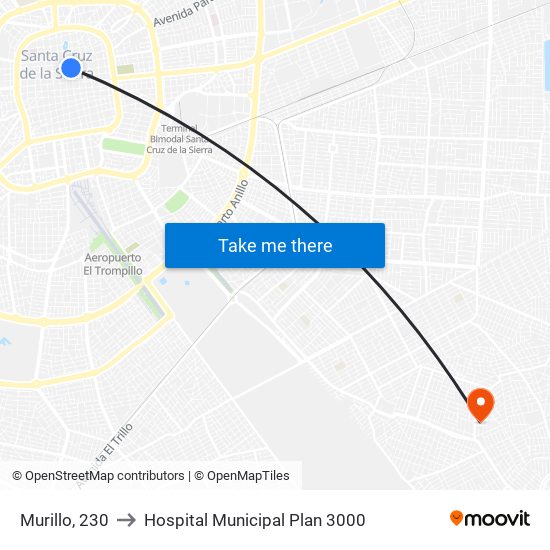 Murillo, 230 to Hospital Municipal Plan 3000 map