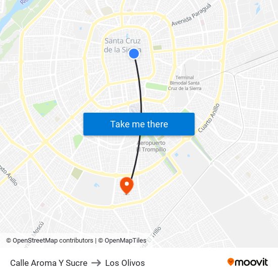 Calle Aroma Y Sucre to Los Olivos map