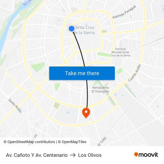 Av. Cañoto Y Av. Centenario to Los Olivos map