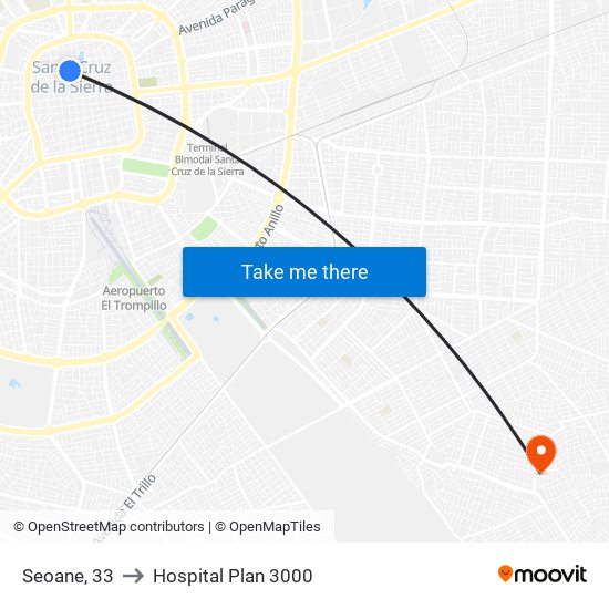 Seoane, 33 to Hospital Plan 3000 map