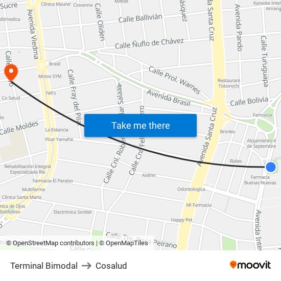 Terminal Bimodal to Cosalud map