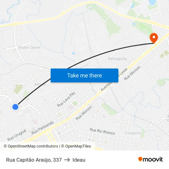 Rua Capitão Araújo, 337 to Ideau map