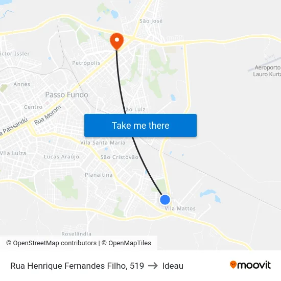Rua Henrique Fernandes Filho, 519 to Ideau map