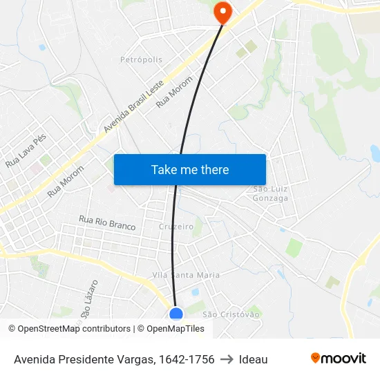 Avenida Presidente Vargas, 1642-1756 to Ideau map