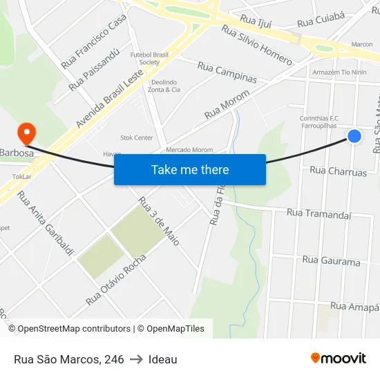 Rua São Marcos, 246 to Ideau map