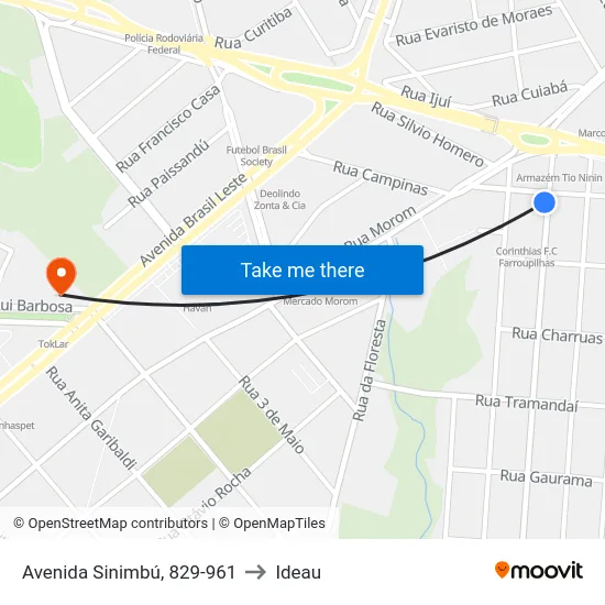Avenida Sinimbú, 829-961 to Ideau map