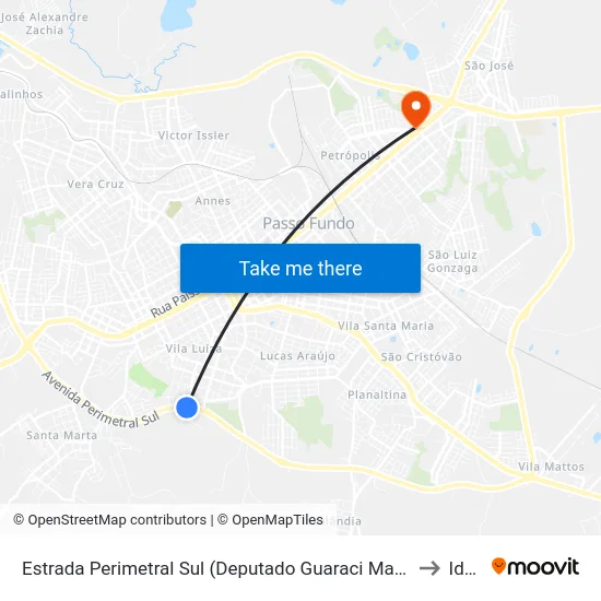 Estrada Perimetral Sul (Deputado Guaraci Marinho), 3950-4258 to Ideau map