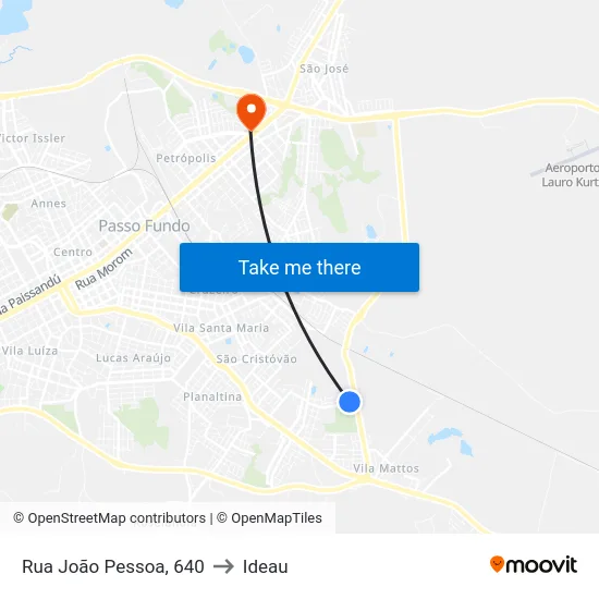 Rua João Pessoa, 640 to Ideau map