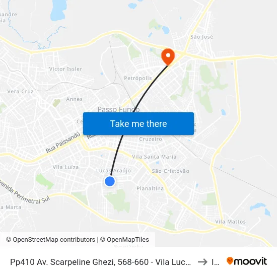 Pp410 Av. Scarpeline Ghezi, 568-660 - Vila Lucas Araujo(Igreja Dos Santos Dos Últimos Dias) to Ideau map
