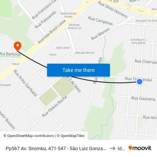 Pp567 Av. Sinimbú, 471-547 - São Luiz Gonzaga( Frente Casa 451) to Ideau map
