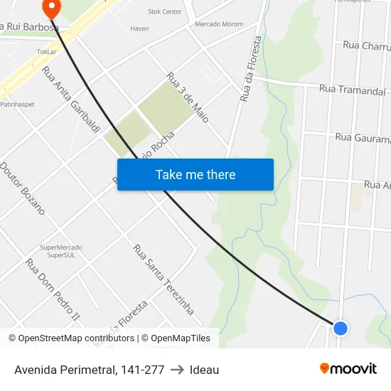 Avenida Perimetral, 141-277 to Ideau map