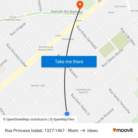 Rua Princesa Isabel, 1327-1467 - Rbstv to Ideau map