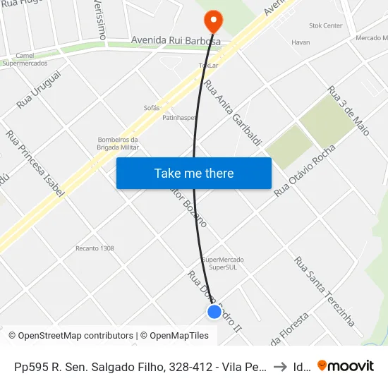 Pp595 R. Sen. Salgado Filho, 328-412 - Vila Petropolis(Em Frente Casa 381) to Ideau map