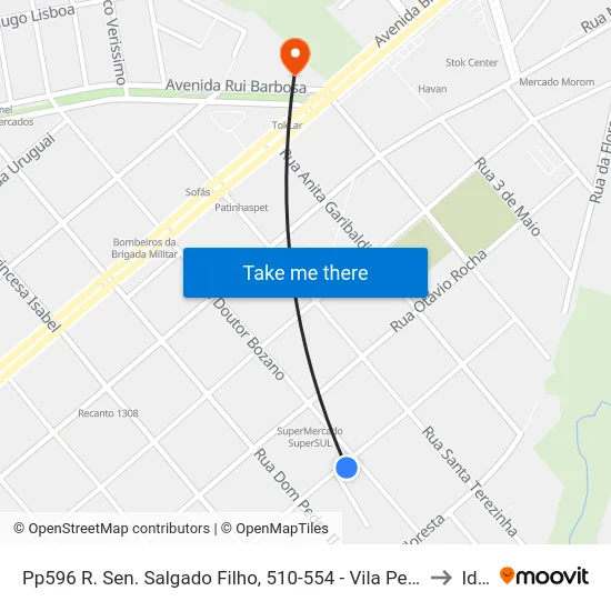 Pp596 R. Sen. Salgado Filho, 510-554 - Vila Petropolis(Em Frente Casa 484) to Ideau map