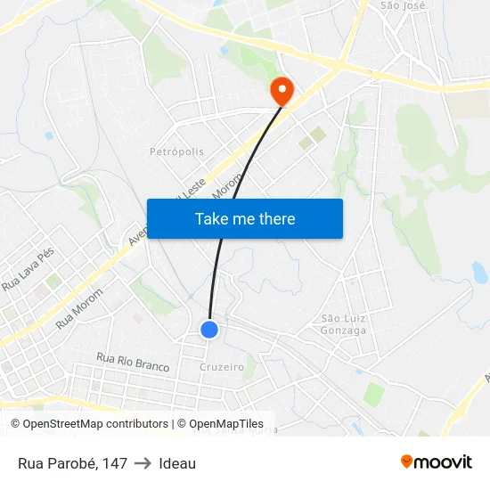 Rua Parobé, 147 to Ideau map