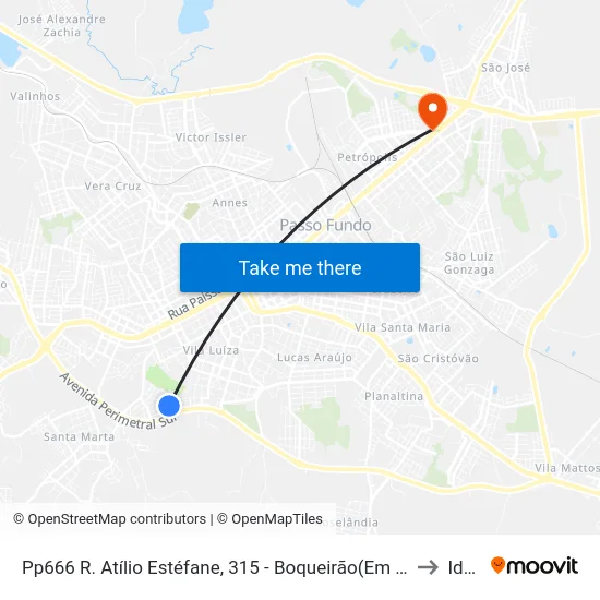 Pp666 R. Atílio Estéfane, 315 - Boqueirão(Em Frente Casa 339) to Ideau map