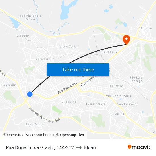 Rua Doná Luísa Graefe, 144-212 to Ideau map