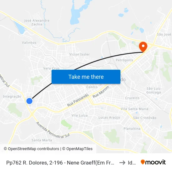 Pp762 R. Dolores, 2-196 - Nene Graeff(Em Frente Casa 243) to Ideau map