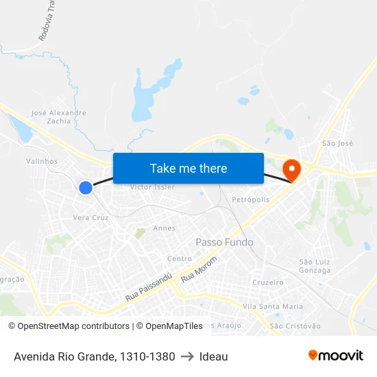 Avenida Rio Grande, 1310-1380 to Ideau map