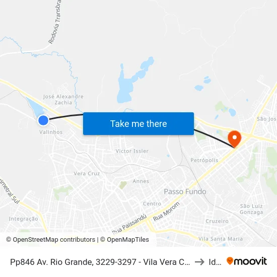 Pp846 Av. Rio Grande, 3229-3297 - Vila Vera Cruz(Em Frente Casa 2482) to Ideau map