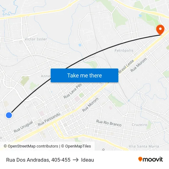 Rua Dos Andradas, 405-455 to Ideau map