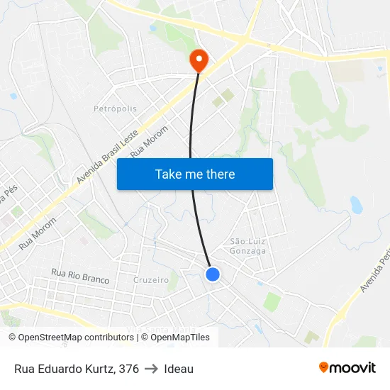 Rua Eduardo Kurtz, 376 to Ideau map