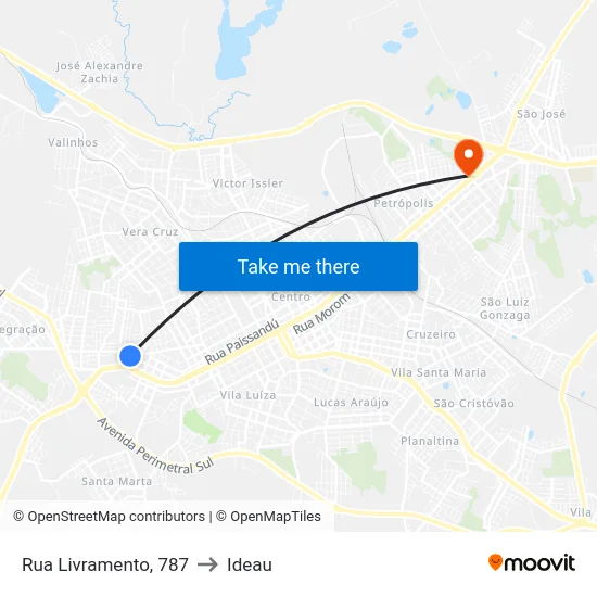 Rua Livramento, 787 to Ideau map
