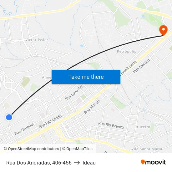 Rua Dos Andradas, 406-456 to Ideau map