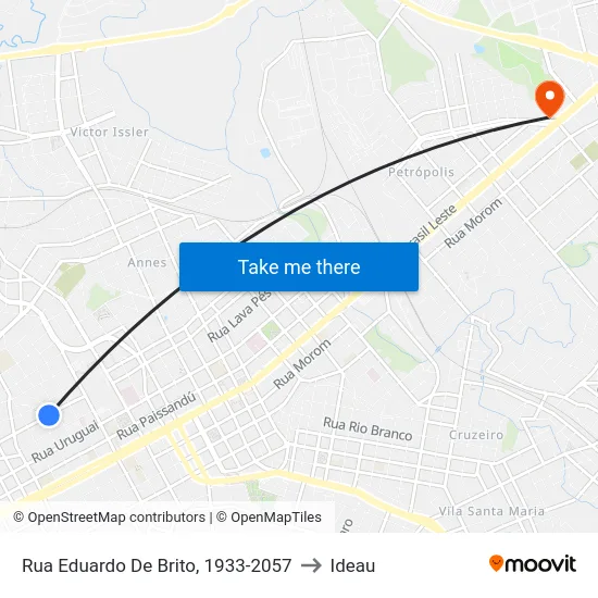 Rua Eduardo De Brito, 1933-2057 to Ideau map
