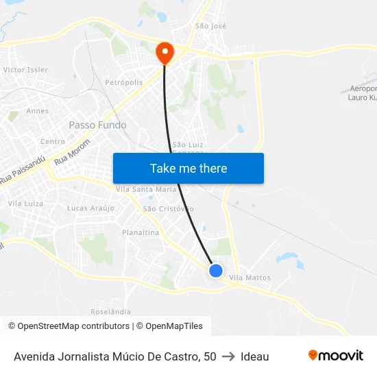Avenida Jornalista Múcio De Castro, 50 to Ideau map