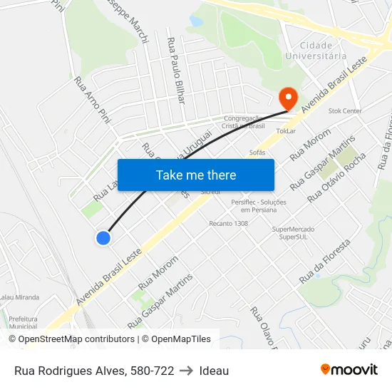 Rua Rodrigues Alves, 580-722 to Ideau map