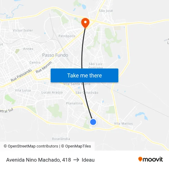 Avenida Nino Machado, 418 to Ideau map