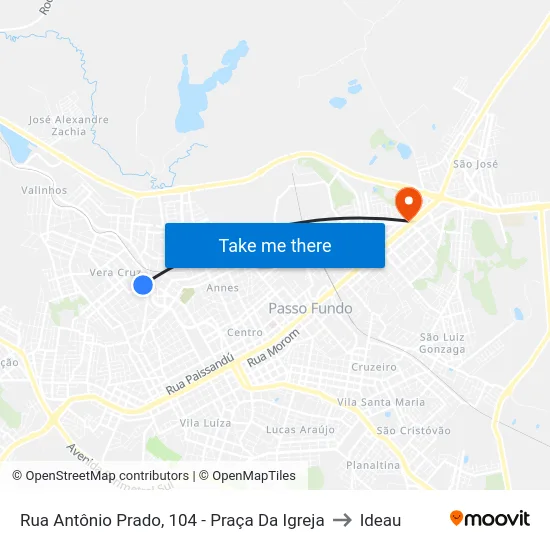 Rua Antônio Prado, 104 - Praça Da Igreja to Ideau map