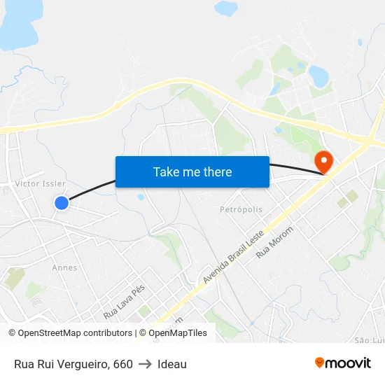 Rua Rui Vergueiro, 660 to Ideau map