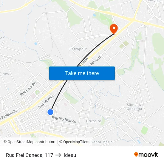 Rua Frei Caneca, 117 to Ideau map