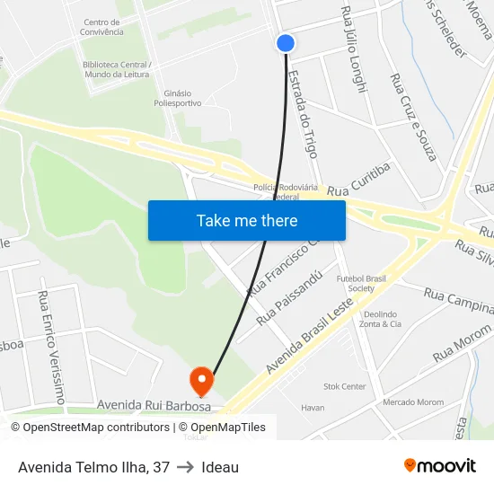Avenida Telmo Ilha, 37 to Ideau map