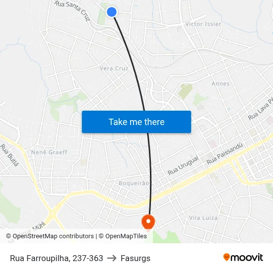 Rua Farroupilha, 237-363 to Fasurgs map
