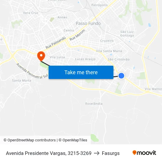 Avenida Presidente Vargas, 3215-3269 to Fasurgs map