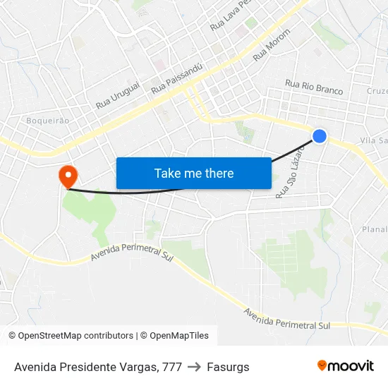 Avenida Presidente Vargas, 777 to Fasurgs map