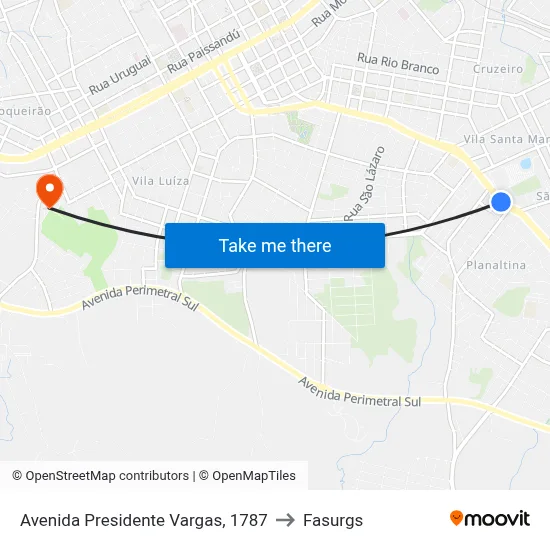 Avenida Presidente Vargas, 1787 to Fasurgs map