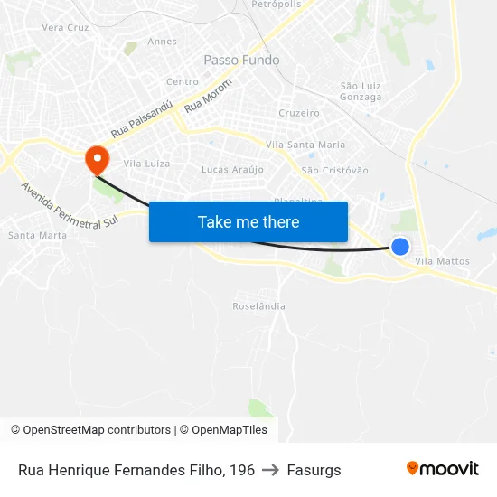 Rua Henrique Fernandes Filho, 196 to Fasurgs map