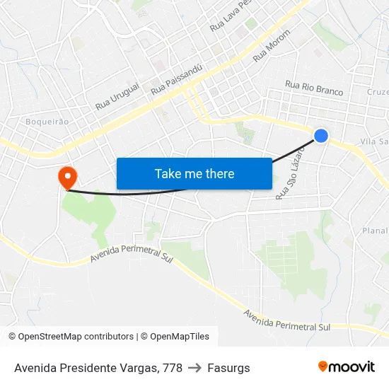 Avenida Presidente Vargas, 778 to Fasurgs map