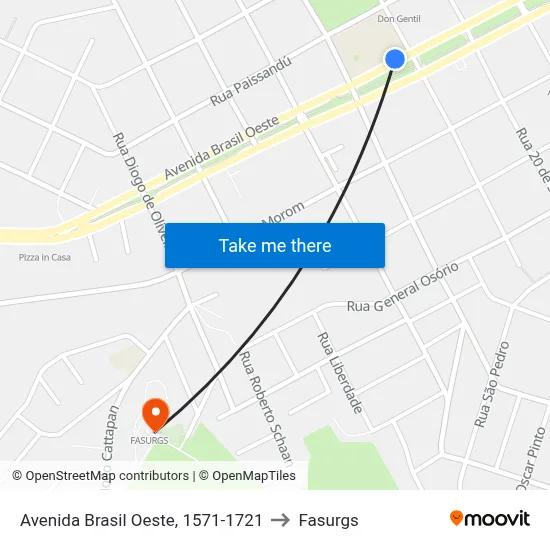 Avenida Brasil Oeste, 1571-1721 to Fasurgs map