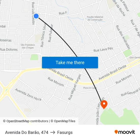 Avenida Do Barão, 474 to Fasurgs map