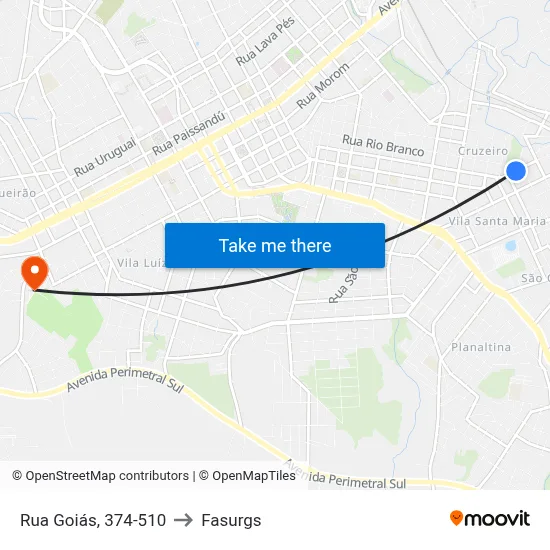 Rua Goiás, 374-510 to Fasurgs map