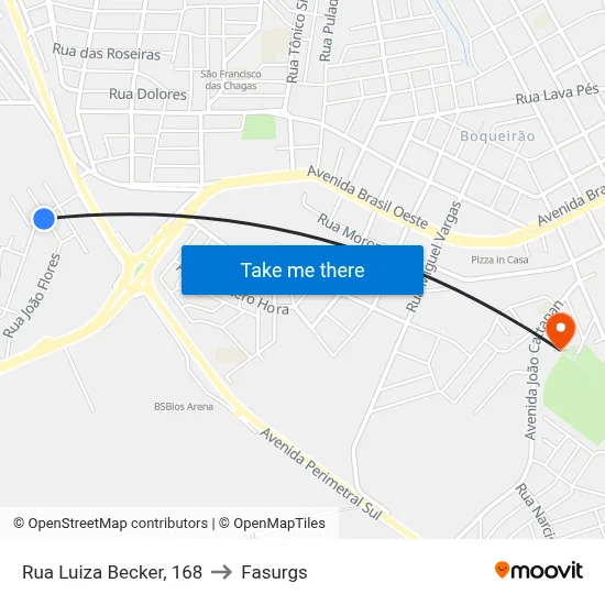 Rua Luiza Becker, 168 to Fasurgs map