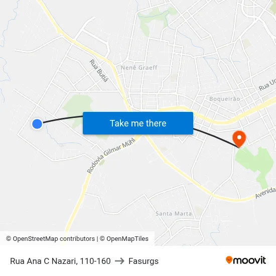 Rua Ana C Nazari, 110-160 to Fasurgs map