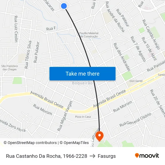 Rua Castanho Da Rocha, 1966-2228 to Fasurgs map