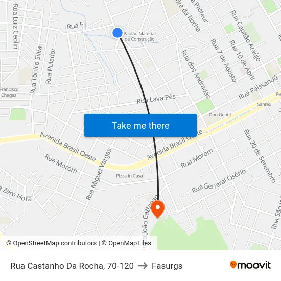 Rua Castanho Da Rocha, 70-120 to Fasurgs map