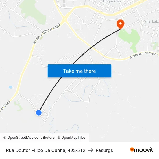 Rua Doutor Filipe Da Cunha, 492-512 to Fasurgs map